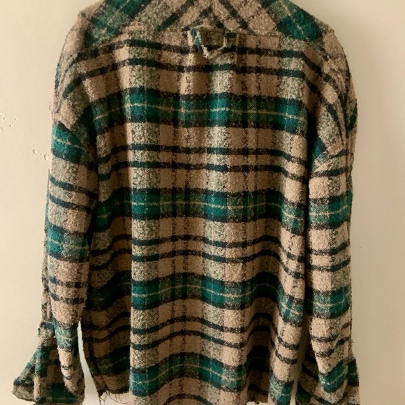 MNML Green and Tan Plaid Shirt Jacket - Picture 3 of 4